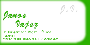 janos vajsz business card